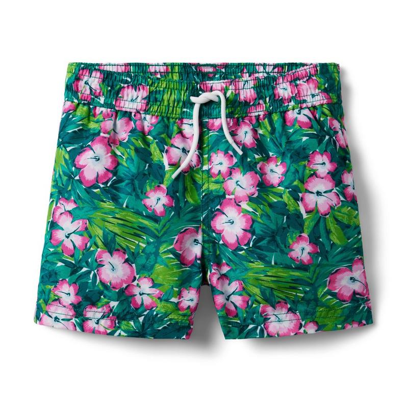 Tropical Floral Recycled Swim Trunk - Janie And Jack
